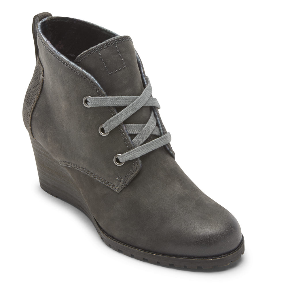 Botas Rockport Mulher Pretas - Cobb Hill Lucinda Chukka - 41380UOLW